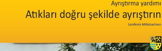 Atıkları doğru şekilde ayrıştırın - Abfalltrennung leicht gemacht: Eine Sortierhilfe für Müll in türkischer Sprache zur besseren Mülltrennung.