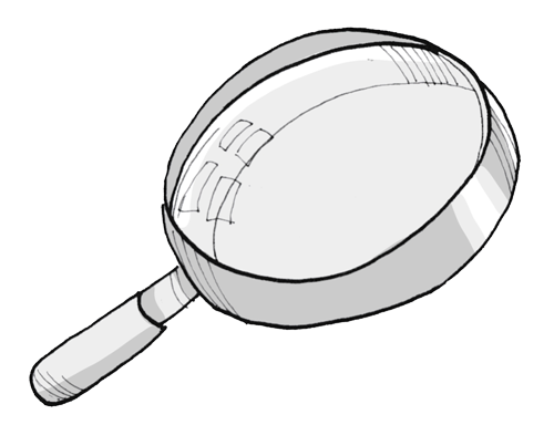 Eine illustrierte Lupe